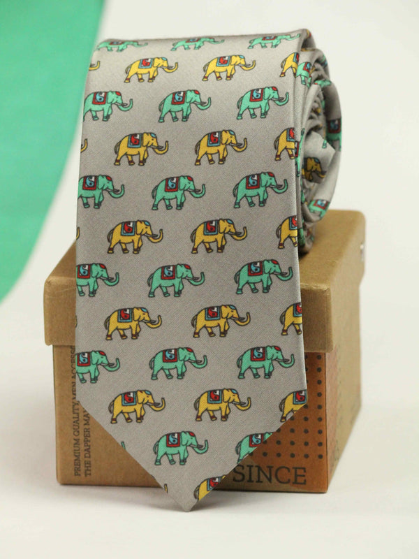 Grey Elephant Necktie