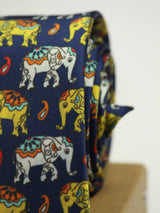 Elephant Print Blue Necktie