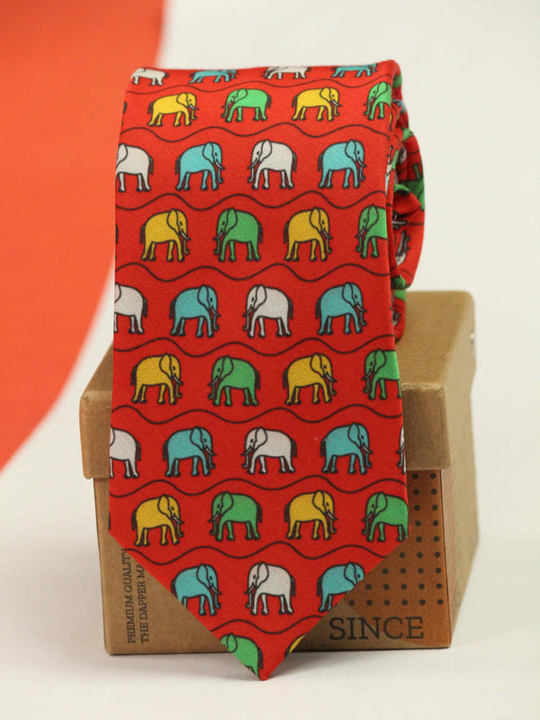 Red Elephant Necktie