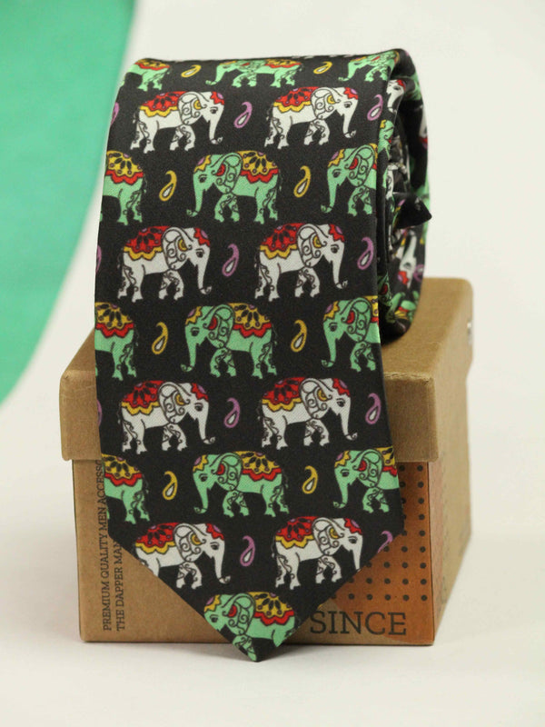 Multicolor Elephant Necktie
