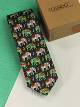 Multicolor Elephant Necktie