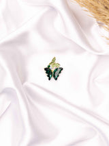 Emerald Flutter Butterfly Brooch - TOSSIDO