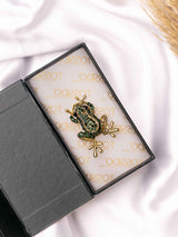 Emerald Frog Crystal Brooch - TOSSIDO