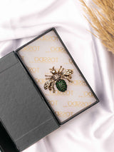 Emerald Honey Bee Crystal Brooch - TOSSIDO