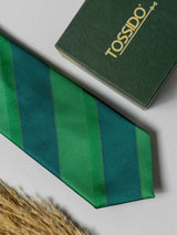 Emerald Stripe Necktie - TOSSIDO