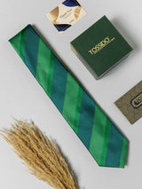 Emerald Stripe Necktie - TOSSIDO