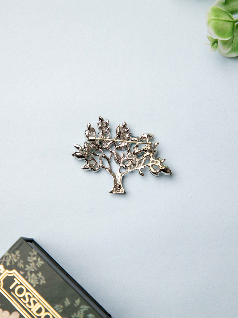 Emerald Tree of Life Brooch - TOSSIDO