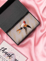 Enamel Flying Bird Brooch - TOSSIDO