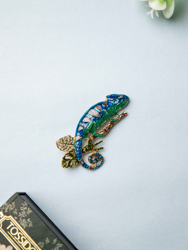 Enchanted Forest Chameleon Brooch - TOSSIDO