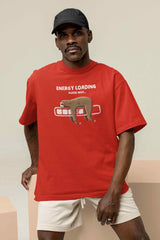 Energy Drought: Recharging Work Vitality Oversized Tee - TOSSIDO