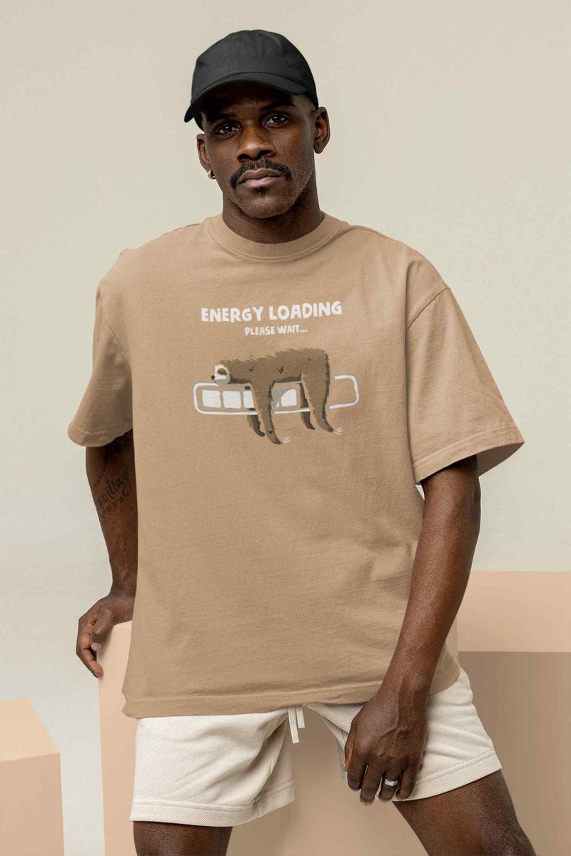 Energy Drought: Recharging Work Vitality Oversized Tee - TOSSIDO