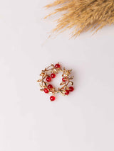 Festive Wreath Brooch - TOSSIDO