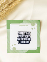 Fighter Typography Enamel Pin - TOSSIDO