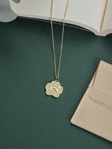 Gold Paw Print Pendant Necklace - TOSSIDO