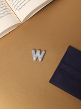 Silver Initial W Slider Pendant