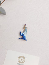 Blue Ombre Gown Lady Brooch
