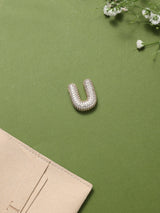 Gold Initial U Slider Pendant