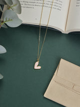 Pink Mosaic Heart Pendant Necklace - TOSSIDO
