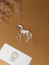 Red Carousel Horse Brooch