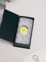 Lemon Slice Enamel Brooch