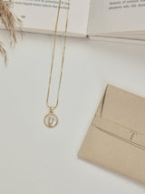 Gold Initial U Pendant Necklace - TOSSIDO