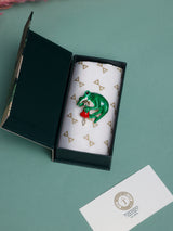 Green Frog Heart Brooch