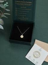 Gold Mother of Pearl Star Disc Pendant Necklace - TOSSIDO