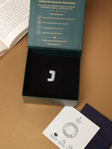 Silver Initial J Slider Pendant