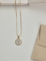 Gold Initial Y Pendant Necklace - TOSSIDO