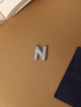 Silver Initial N Slider Pendant