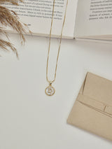 Gold Initial D Pendant Necklace - TOSSIDO