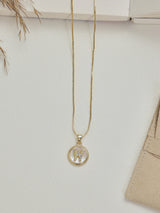 Gold Initial W Pendant Necklace - TOSSIDO