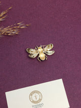 Yellow & Black Bumblebee Brooch