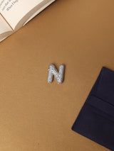 Silver Initial N Slider Pendant