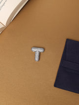 Silver Initial T Slider Pendant