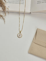 Gold Initial K Pendant Necklace - TOSSIDO