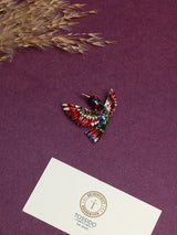 Multicolour Enamel Hummingbird Brooch