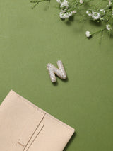 Gold Initial N Slider Pendant