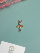 Pink Enamel Ballerina Brooch