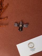 Silver & Brown Bee Brooch