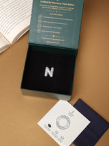 Silver Initial N Slider Pendant