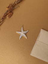 Gold Pearl-Lined Starfish Pendant