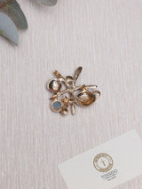 Purple & Green Starfish Shells Brooch
