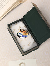 Orange & Blue Book Stack Brooch - TOSSIDO