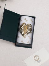 Textured Gold Anthurium Brooch