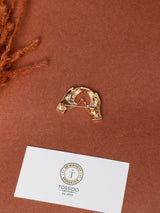 Rose Gold Heart Hands Brooch