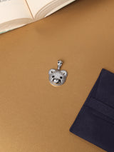 Silver Teddy Face Pendant