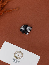 Black & White Crystal Panda Brooch