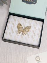 Hammered Gold Butterfly Brooch