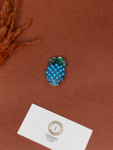 Turquoise Pearl Pineapple Brooch
